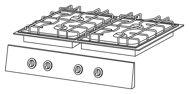 Плита газовая Ascobloc IGH 410