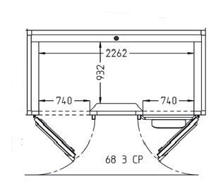 Шкаф расстоечный  Pavailler  EV 68 3 CP 60X80 2 двери 3 тележки