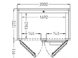 Шкаф расстоечный  Pavailler  EV 68 2 CP 60X80 2 двери 2 тележки